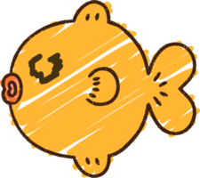 Goldfisch Kreidezeichnung png