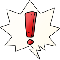 dessin animé exclamation marque avec discours bulle dans lisse pente style png