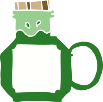 cartoon doodle green potion png