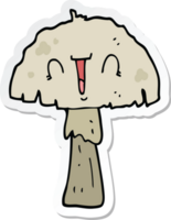 pegatina de un hongo de dibujos animados png