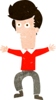 Cartoon erschrockener Mann png