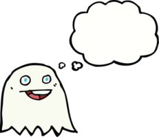 cartoon ghost with thought bubble png