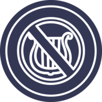 No música circular icono símbolo png