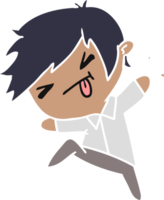 cartoon illustration of a kawaii cute boy png