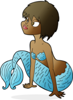 cartoon pretty mermaid png