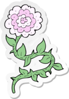 adesivo di un fiore cartone animato png