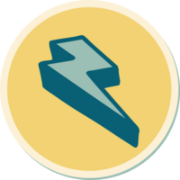 sticker of tattoo in traditional style of lighting bolt png