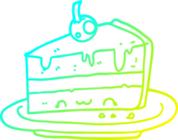 cold gradient line drawing cartoon cake png