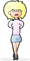 cartoon shocked woman png