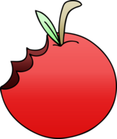 quirky gradient shaded cartoon apple png