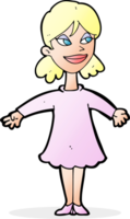 cartoon woman with open arms png