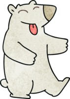 urso polar de desenho animado peculiar desenhado à mão png