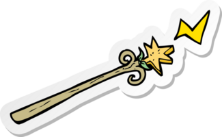 autocollant d'une baguette magique de dessin animé png