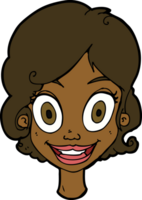 cartoon happy woman png