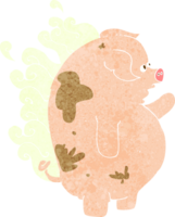 cartoon fat smelly pig png