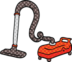 comic book style cartoon vacuum hoover png