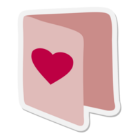 Valentijn kaart sticker png