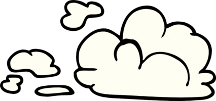 cartoon doodle fluffy white clouds png