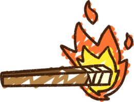 dibujo de tiza de antorcha encendida png