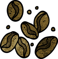 cartoon doodle coffee beans png