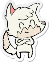 noodlijdende sticker van een cartoonvriendelijke vos png