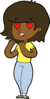 cartoon woman in love png