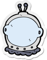 sticker van een cartoon-astronauthelm png