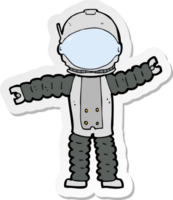 sticker of a cartoon astronaut png