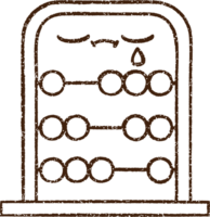 Weinende Abakus-Kohlezeichnung png