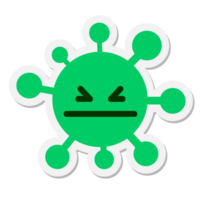 simple autocollant de virus ennuyé png