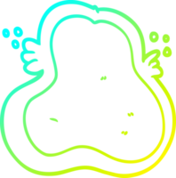 cold gradient line drawing cartoon amoeba png