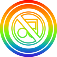 no music circular in rainbow spectrum png