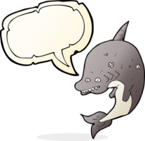 tubarão de desenho animado com balão png