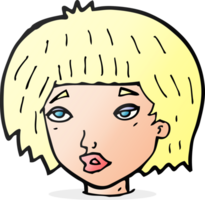 cartoon bored looking woman png