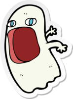 sticker of a funny cartoon ghost png