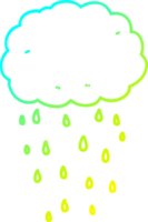 kalte Gradientenlinie Zeichnung Cartoon Regenwolke png