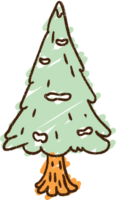 Snowy Tree Chalk Drawing png
