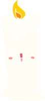 flat color style cartoon happy candle png