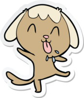 sticker of a cute cartoon dog png