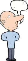 cartoon balding man with speech bubble png