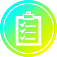 check list circular in cold gradient spectrum png