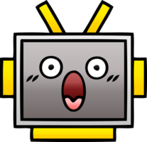 gradient shaded cartoon robot head png