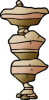 cartoon doodle of stacked stones png