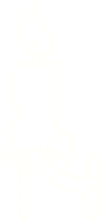 disegno di gesso che brucia candela png