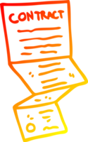 warm gradient line drawing cartoon complicated contract png