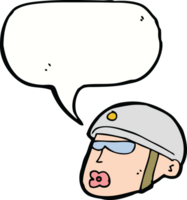 Cartoon Polizist Kopf mit Sprechblase png