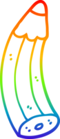 crayon de dessin animé de dessin de ligne de gradient arc-en-ciel png