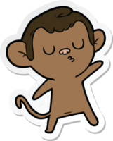 adesivo de um macaco de desenho animado png