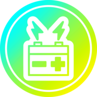 battery circular in cold gradient spectrum png