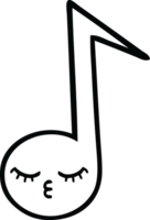 line drawing cartoon musical note png